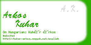 arkos kuhar business card